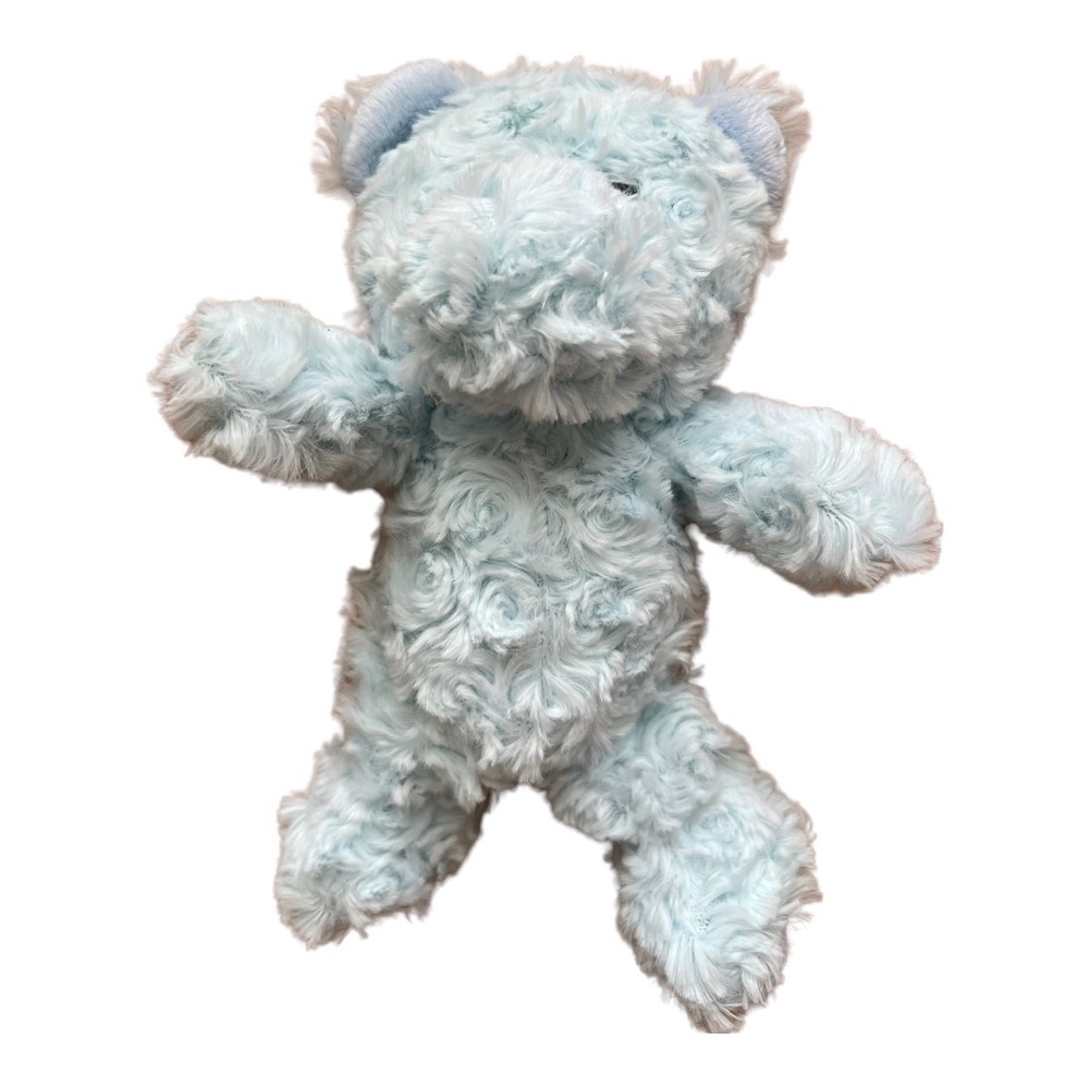 Hippopotamus Hippo Pastel Light Blue Fuzzy Soft Plush Stuffed Animal‎ Toy 10 in